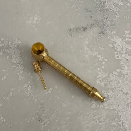 Gold Metal Tobacco Pipe